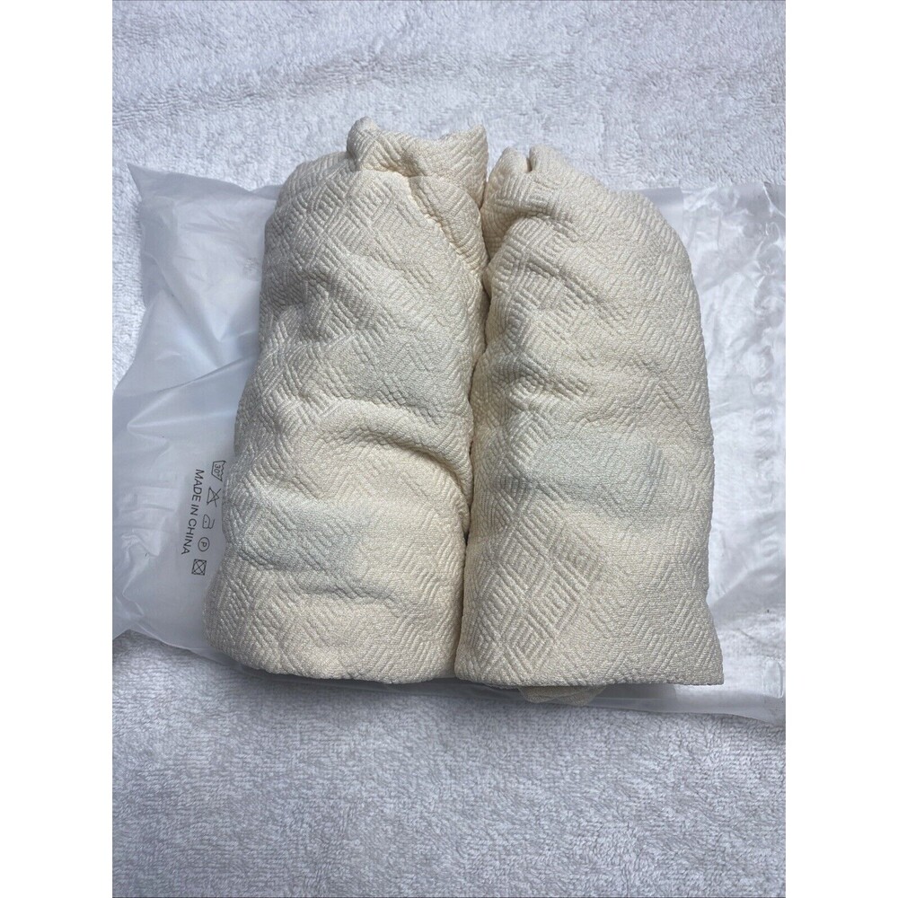 NORTHERN BROTHERS 2 Beige Seat Covers Dining Room Kitchen Chair Covers